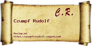 Czumpf Rudolf névjegykártya