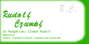 rudolf czumpf business card